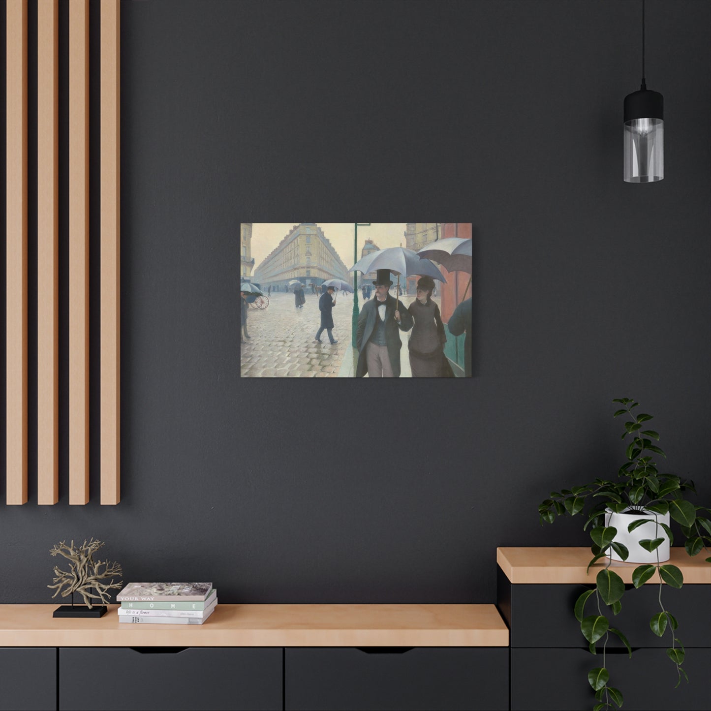 Paris Street Rainy Impression Wall Art & Canvas Prints