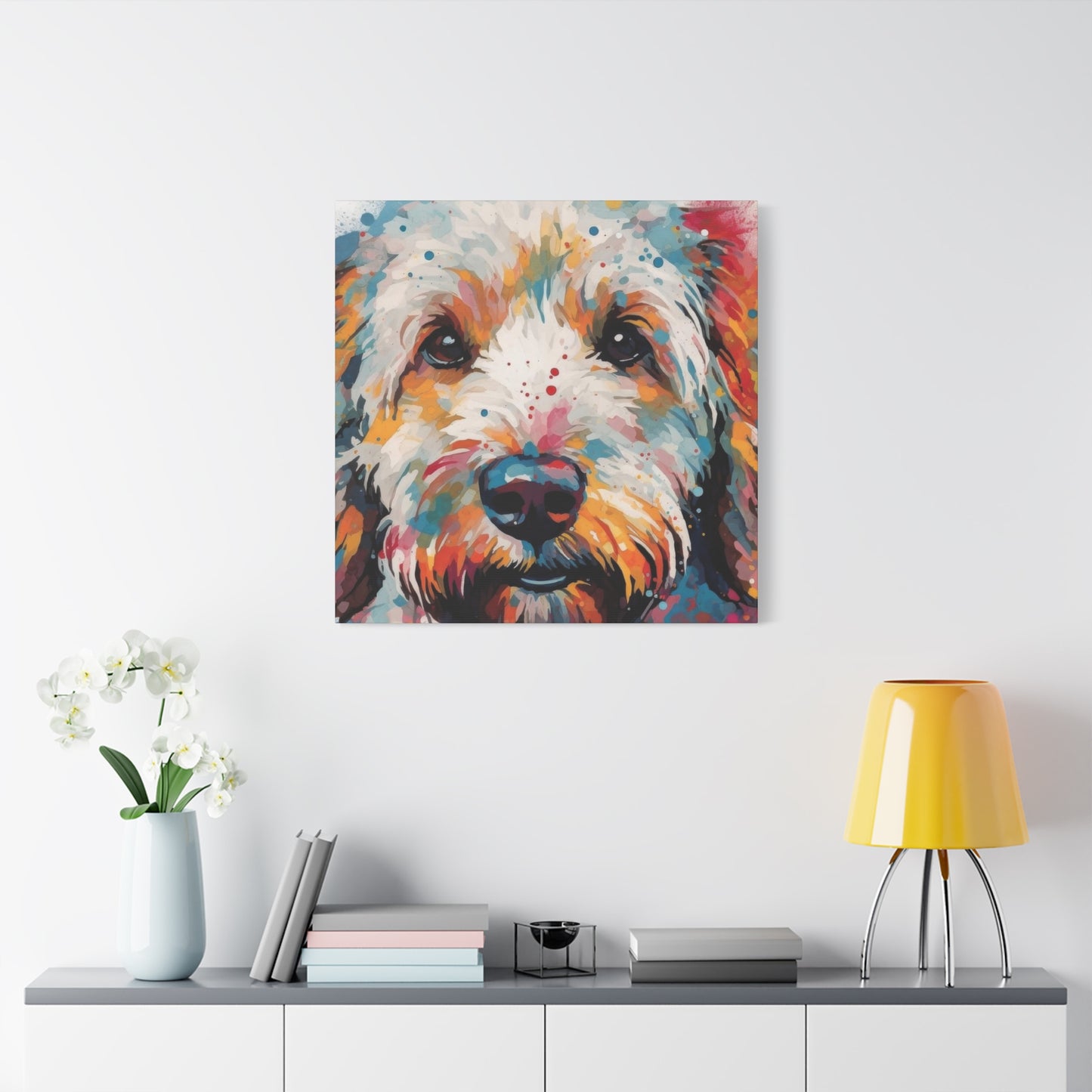 Labradoodle Colorful Wall Art & Canvas Prints