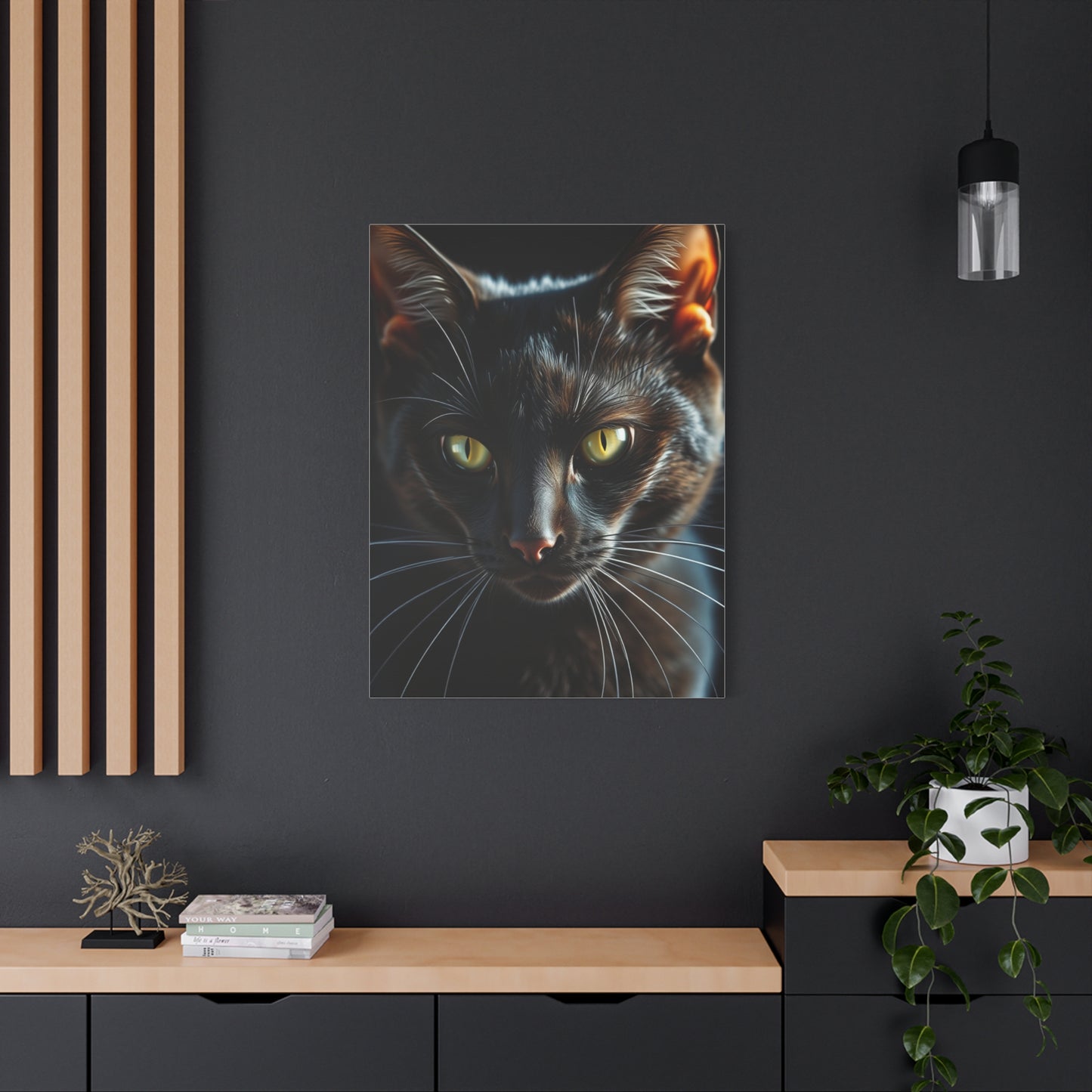 Vision Black Cat Art Art Wall Art & Canvas Print
