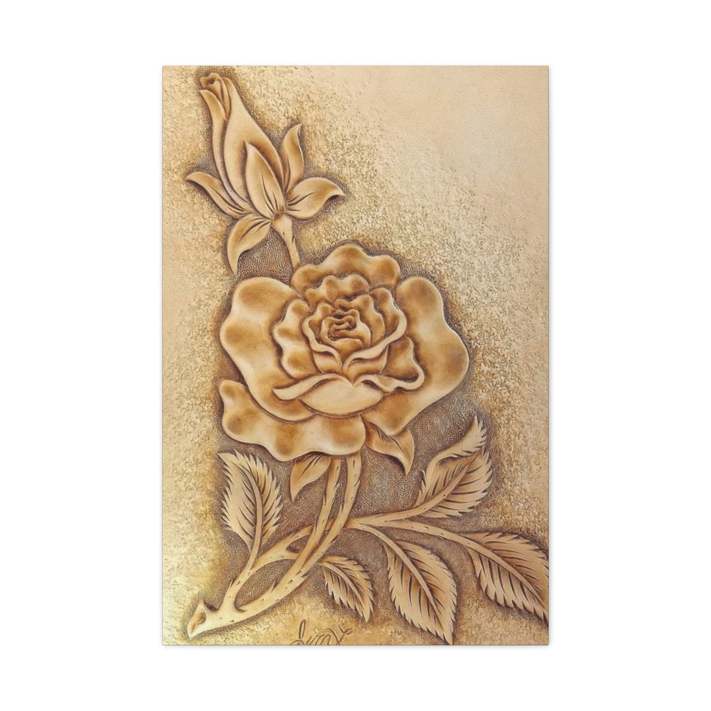Rose Flower Leather Pattern Wall Art & Canvas Prints