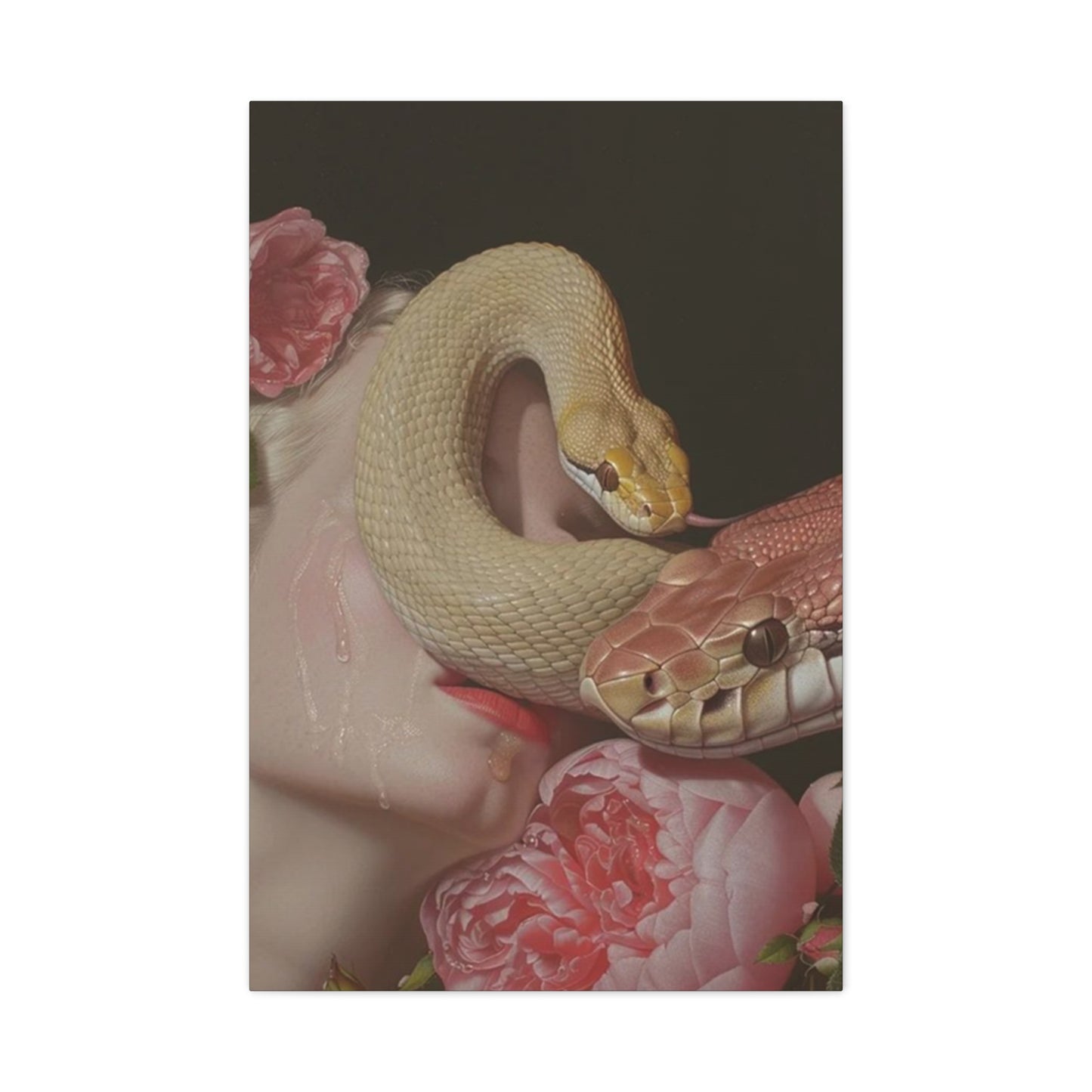 Snake On Lips Wall Art & Canvas Prints