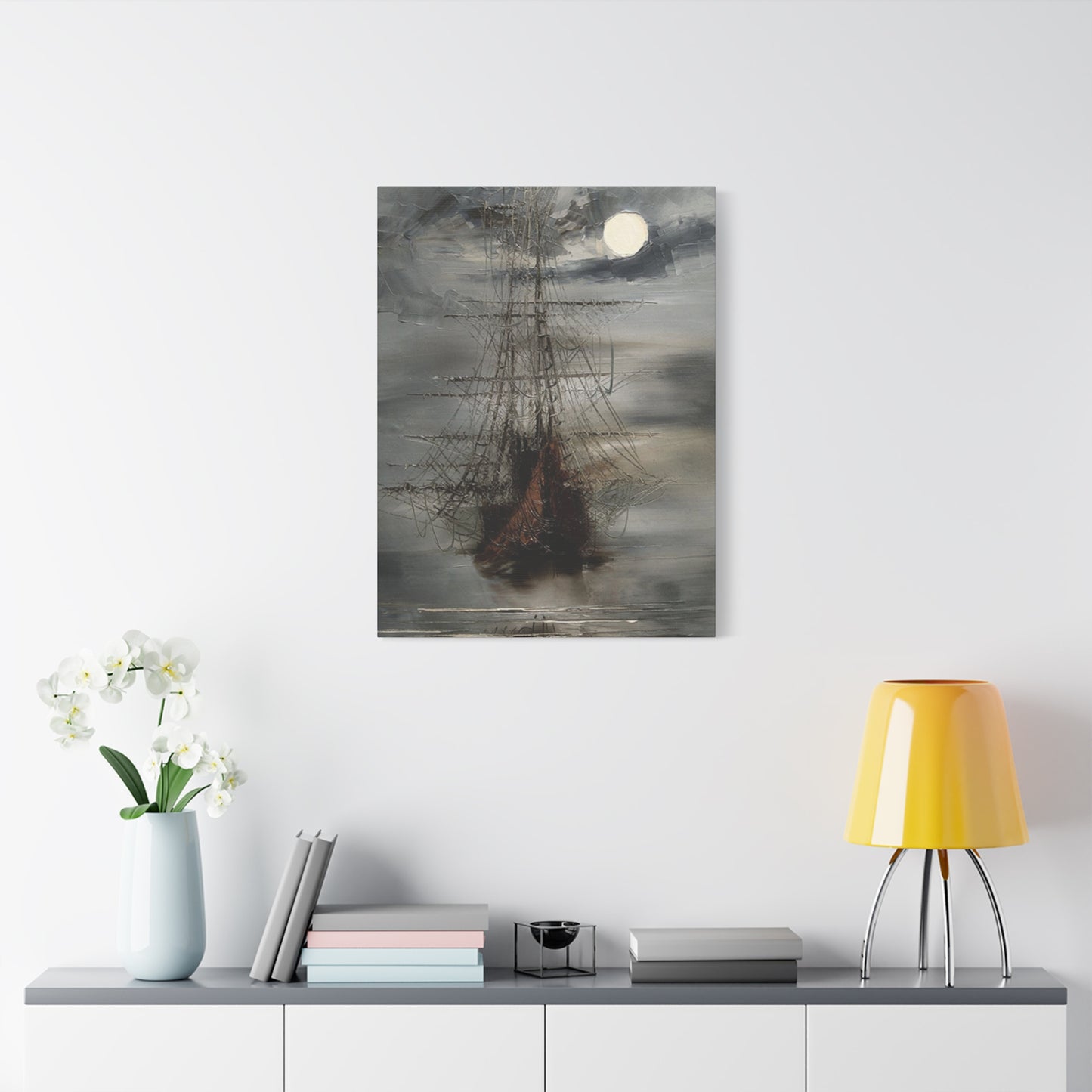 Vintage Ship Sailing Painting Wall Art & Canvas Prints