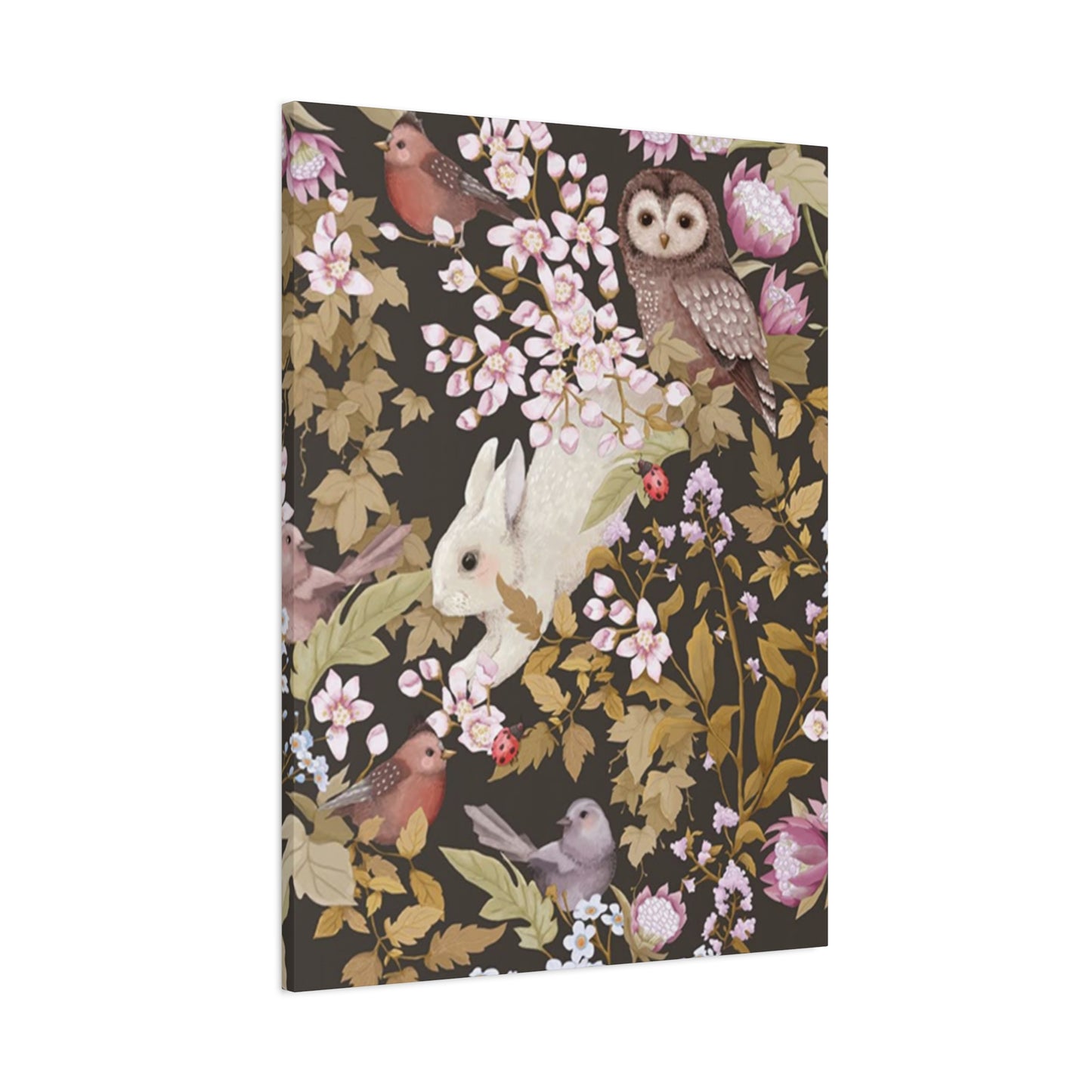 Rabbit With Birds Wall Art & Canvas Prints