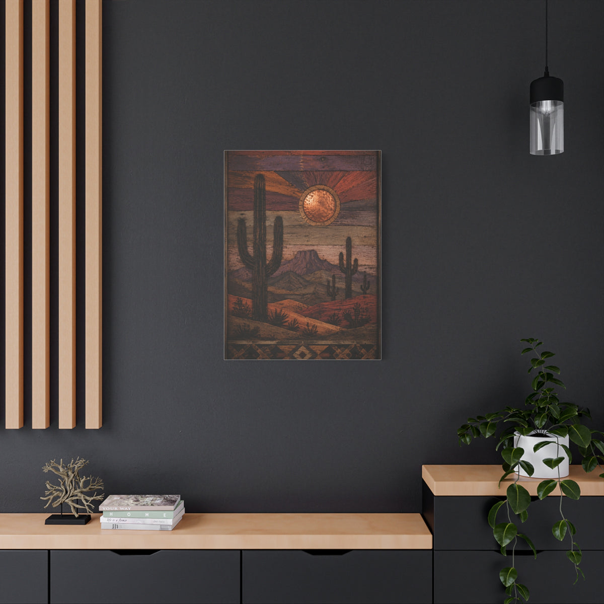 Southwestern Reclaimed Wood Desert Wall Art & Canvas Print