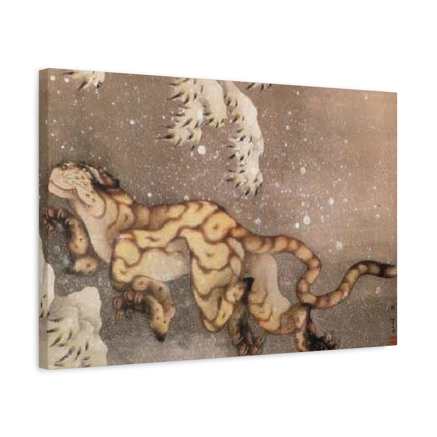 Katsushika Hokusai Old Tiger In The Snow Wall Art & Canvas Prints