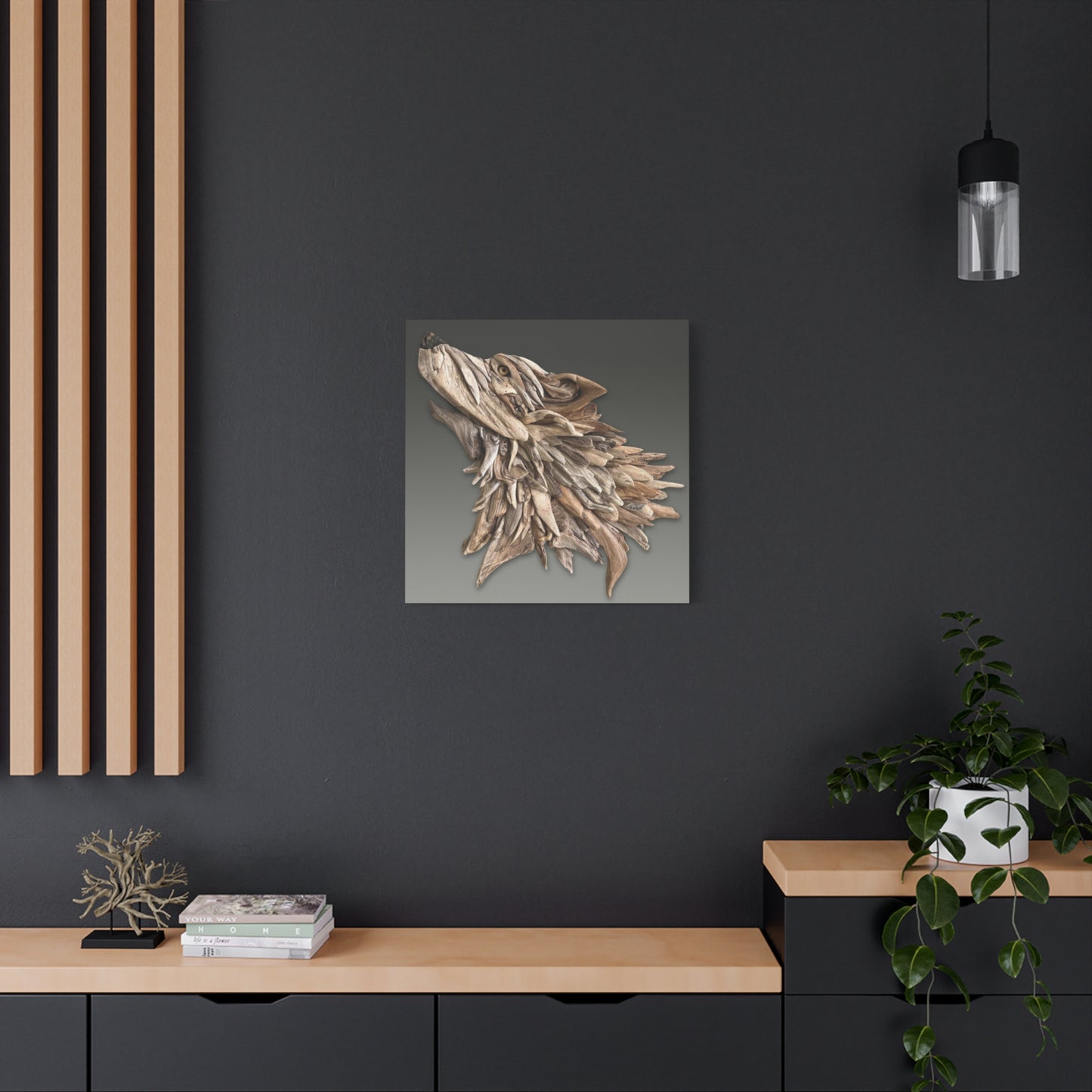 Driftwood Wolf Wall Art & Canvas Prints