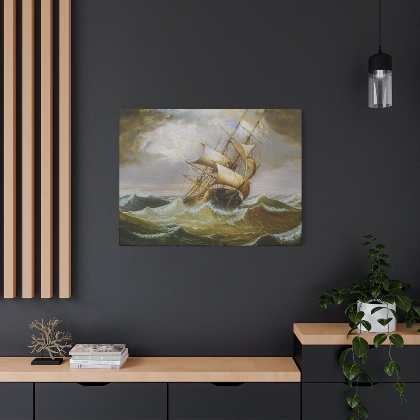 Derailing Ship In Ocean Wall Art & Canvas Prints