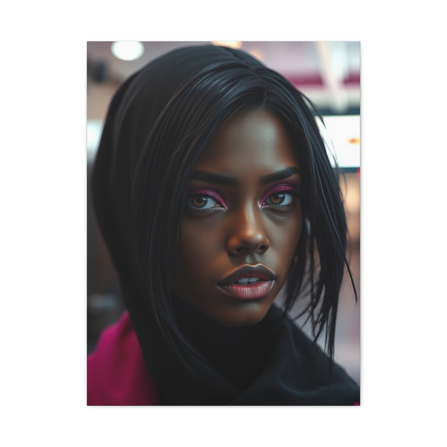 Vision Black & Pink Art Art Wall Art & Canvas Print