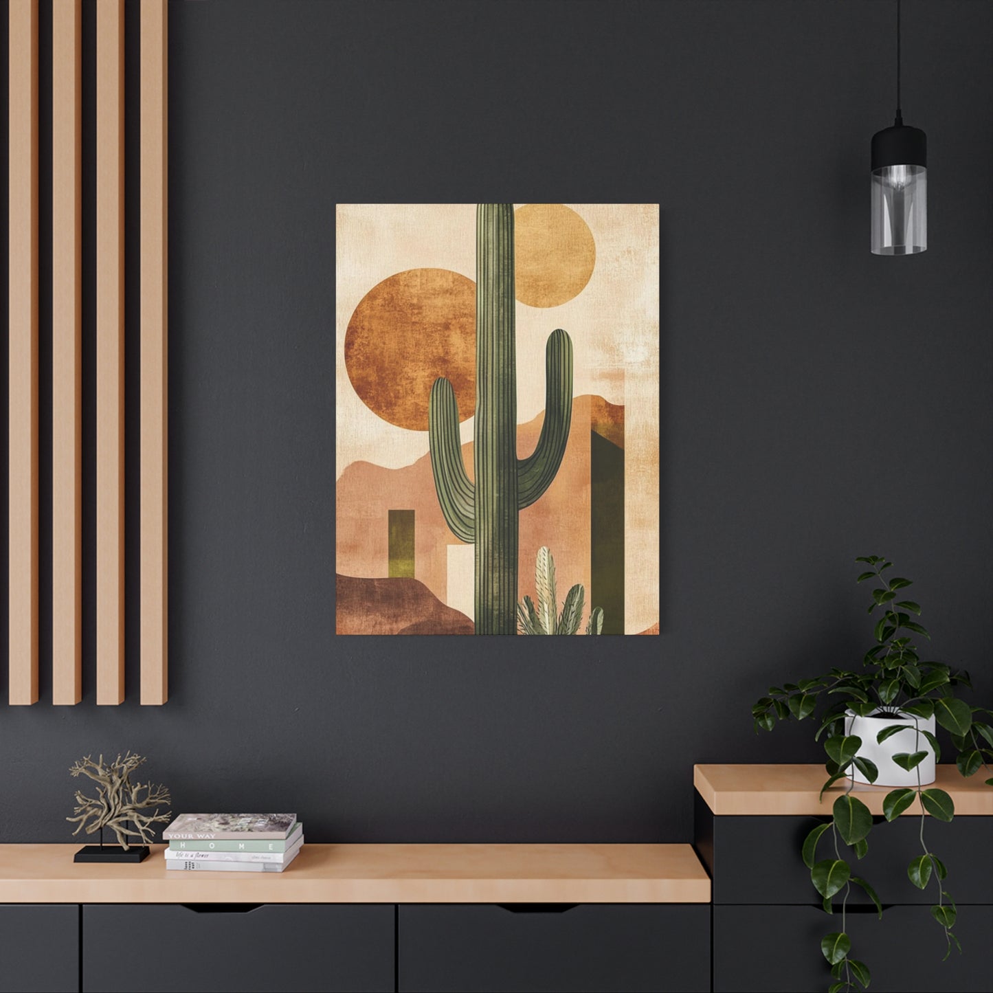 Long Cactus In Desert Wall Art & Canvas Prints
