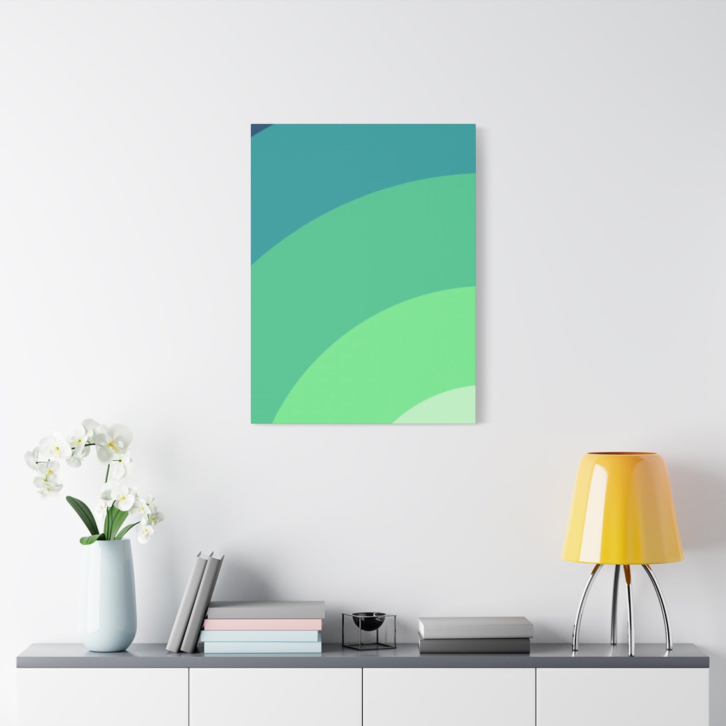 Cool Green Gradient Wall Art & Canvas Prints