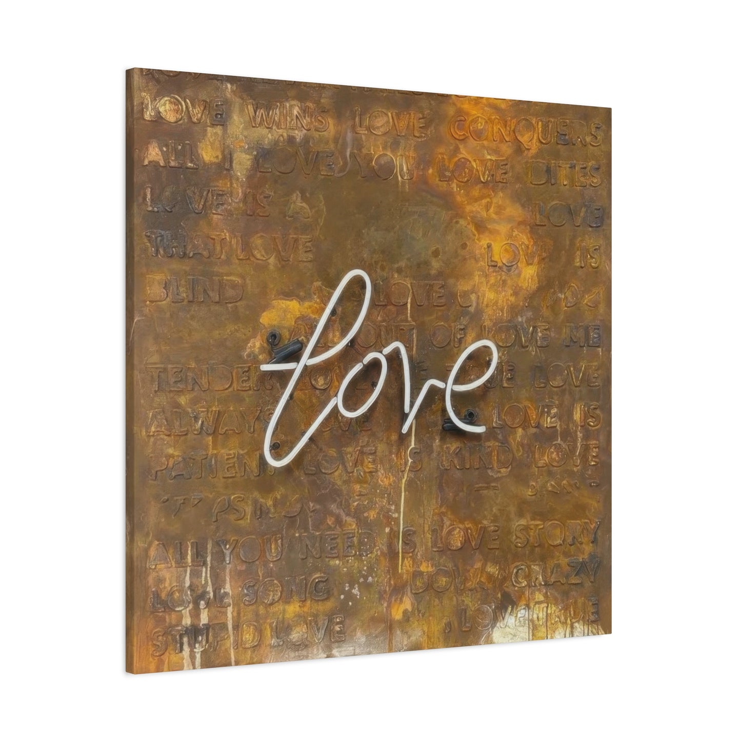 Kent Youngstrom Neon Rust Love Wall Art & Canvas Prints