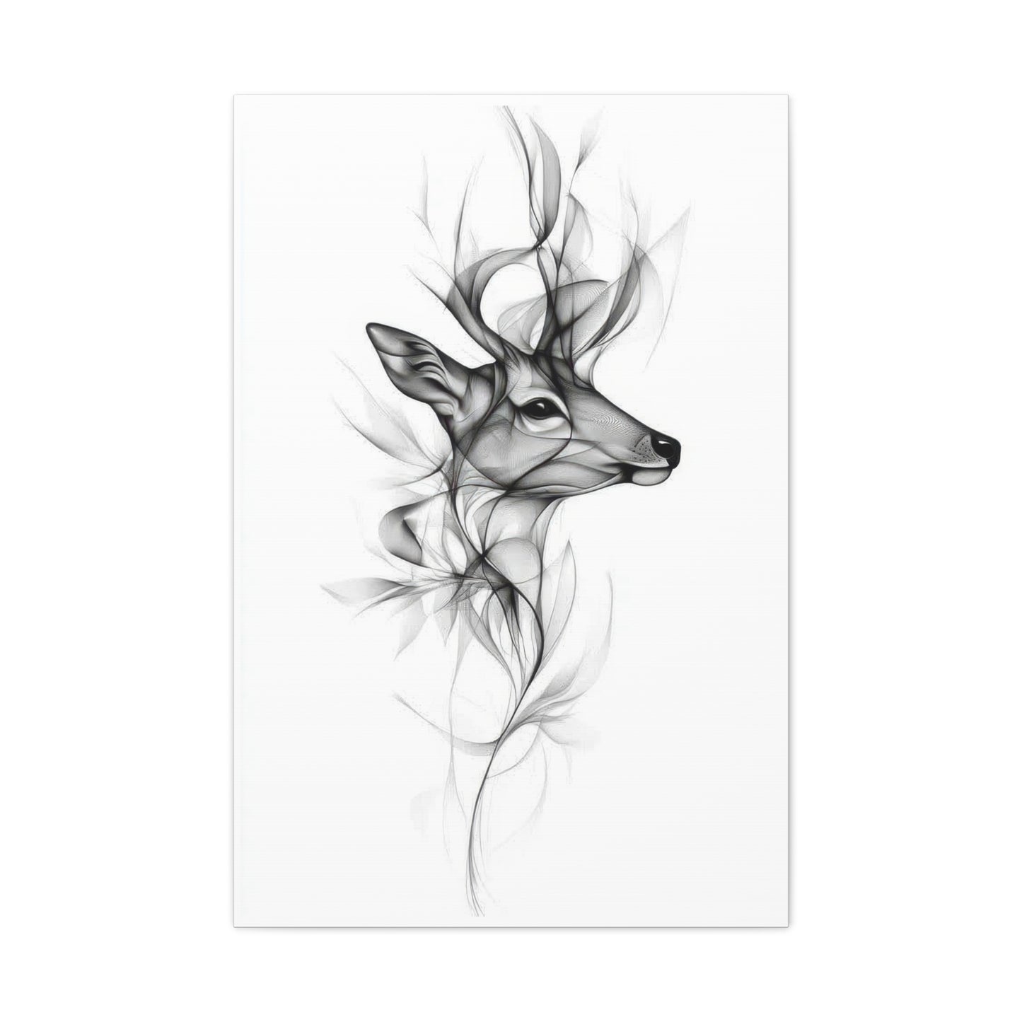 Deer Grey Wall Art & Canvas Prints
