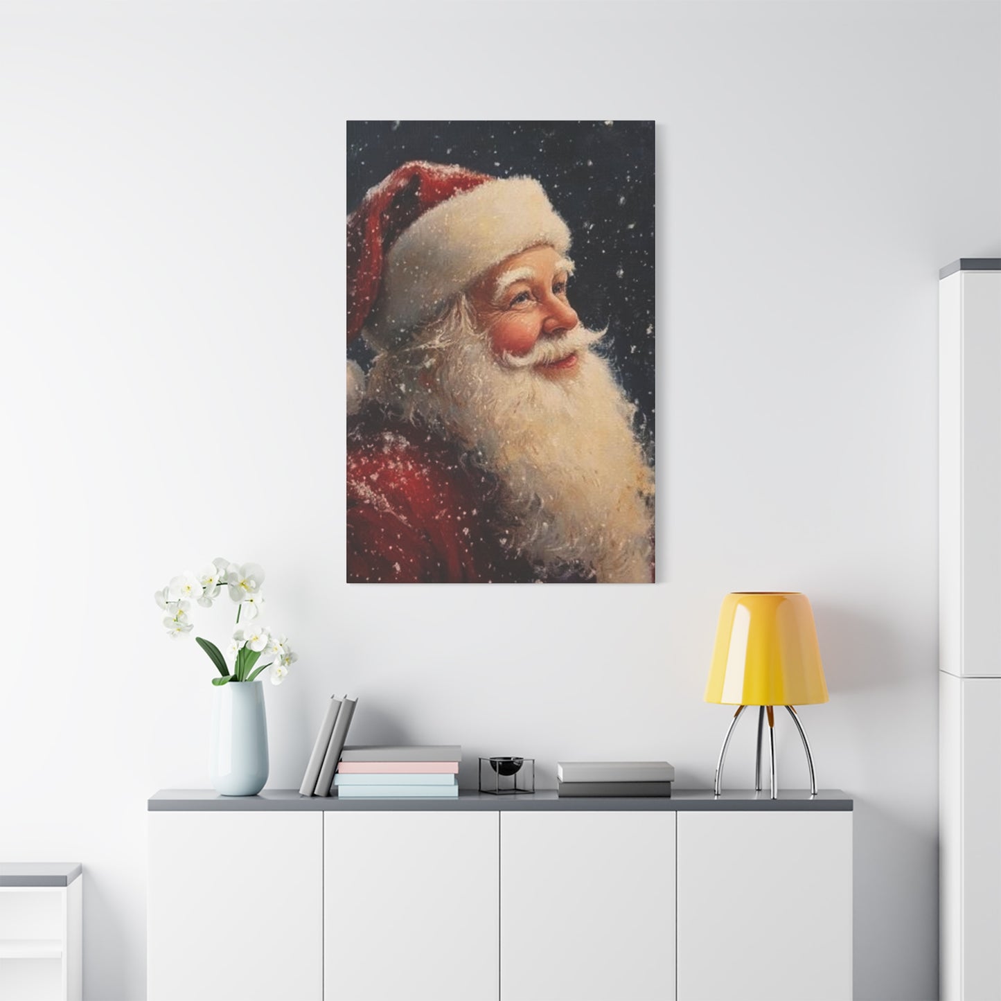 Snowfall Santa Claus Wall Art & Canvas Prints