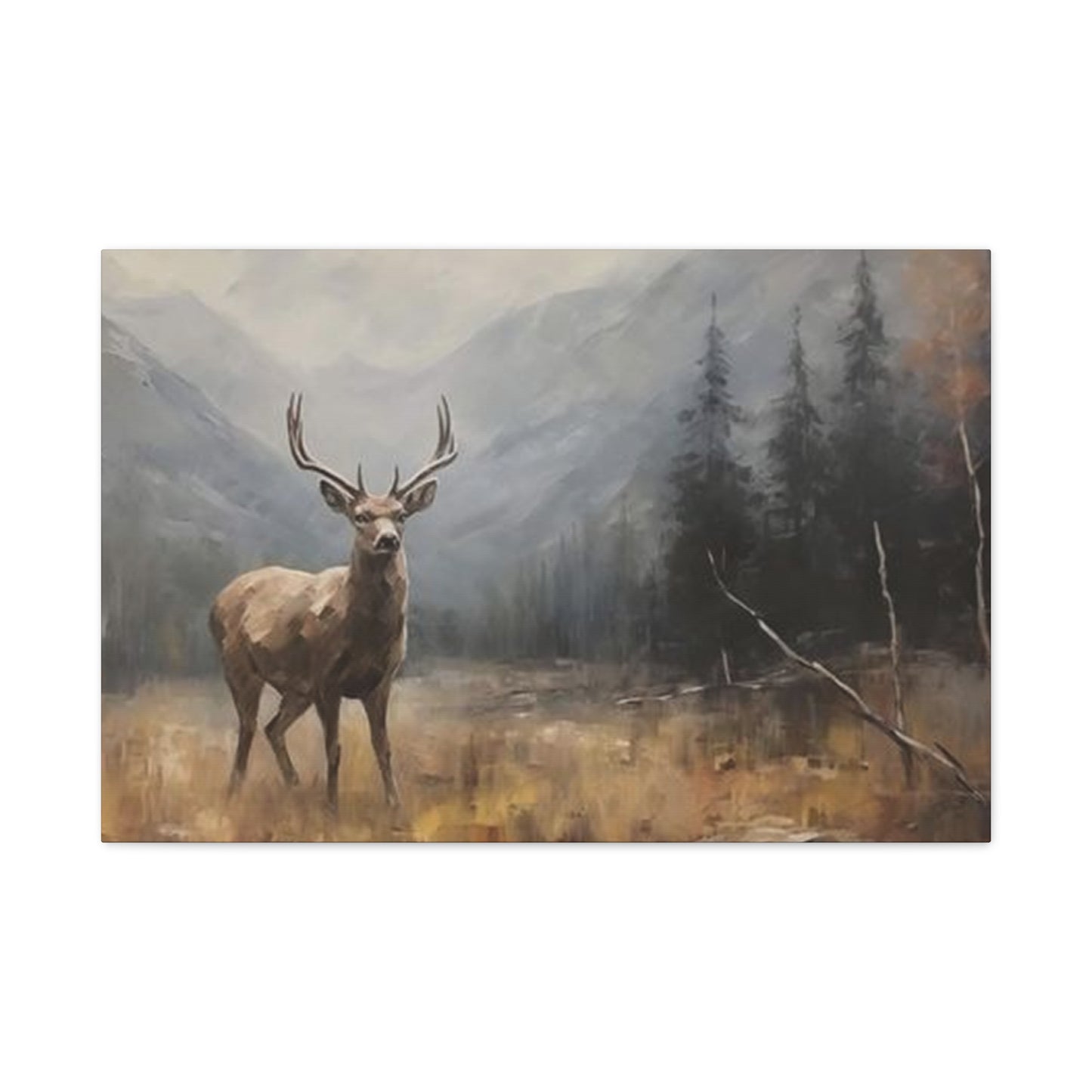 Deer Wildlife Painting Wall Art & Canvas Prints