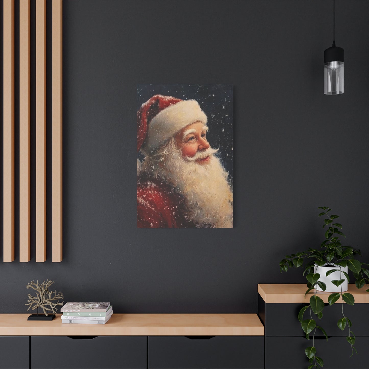 Snowfall Santa Claus Wall Art & Canvas Prints