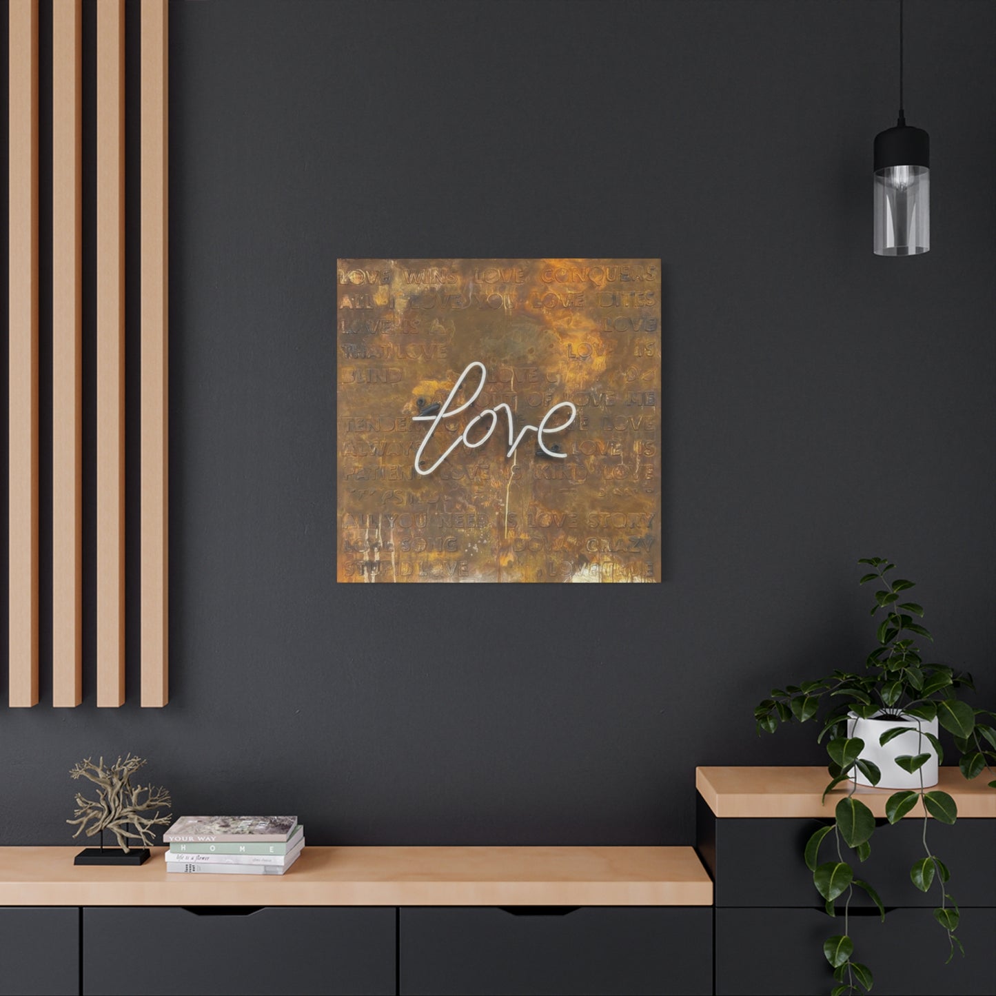 Kent Youngstrom Neon Rust Love Wall Art & Canvas Prints