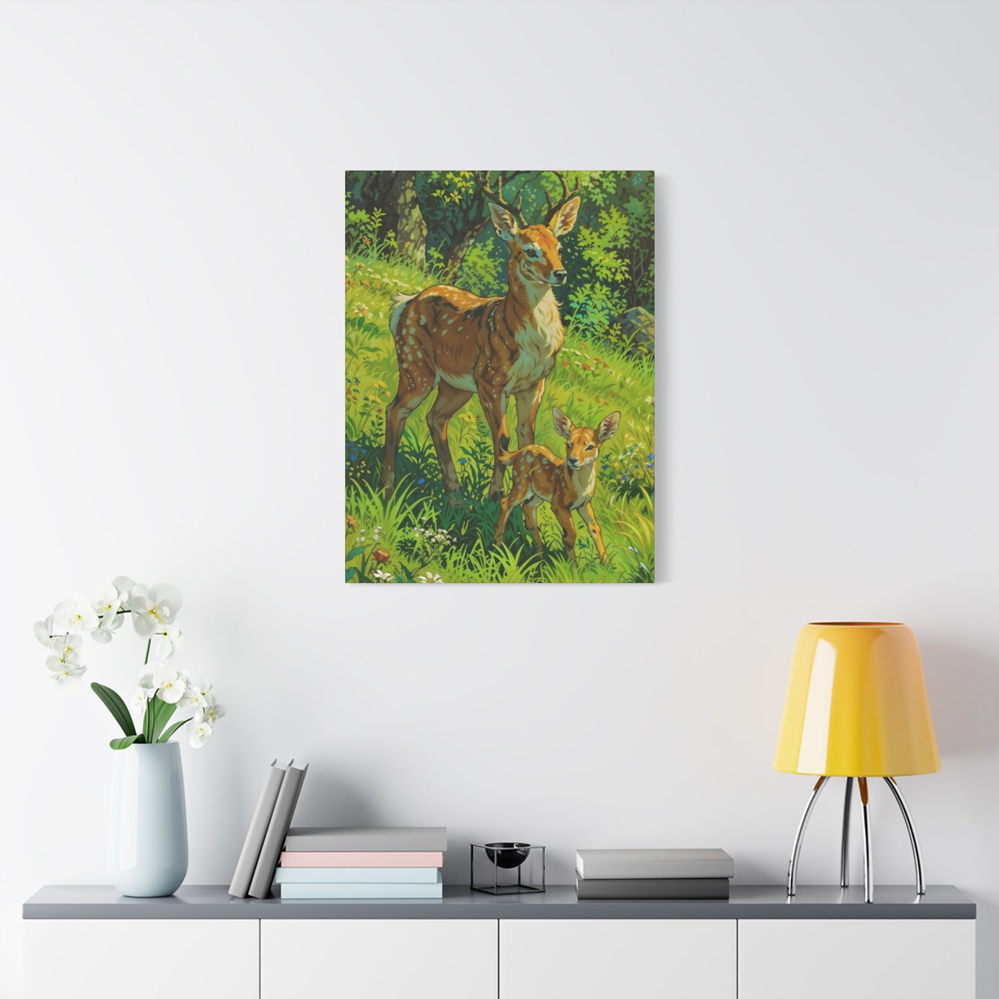 Deer With Baby Wall Art & Canvas Prints