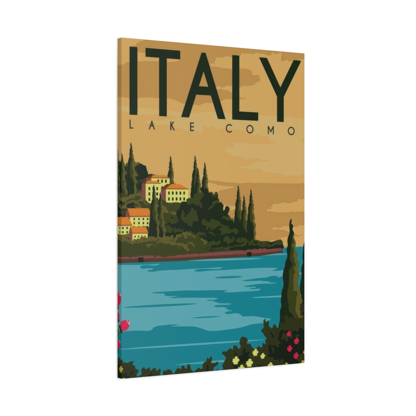 Lake Como Italy Yellow Wall Art & Canvas Prints