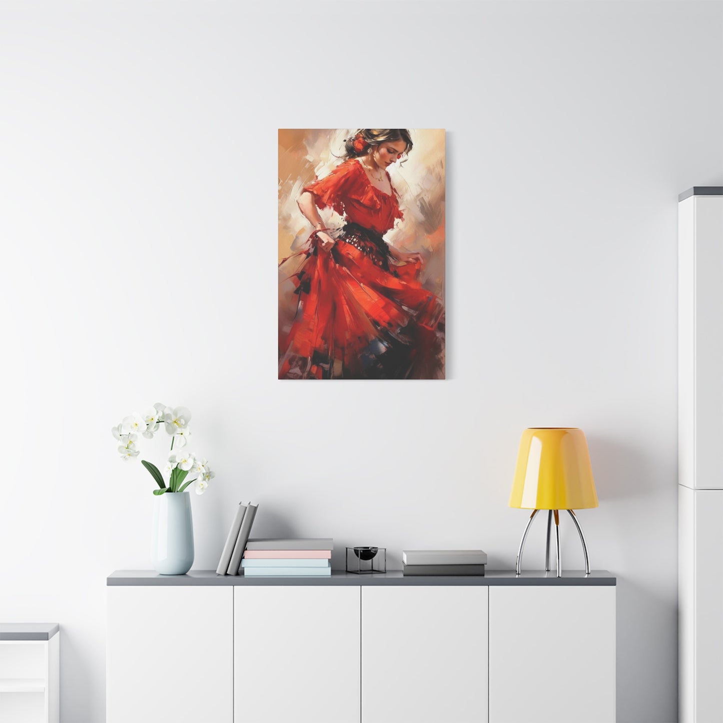 Spain Traditional Red Dance Wear Wall Art & Canvas Prints
