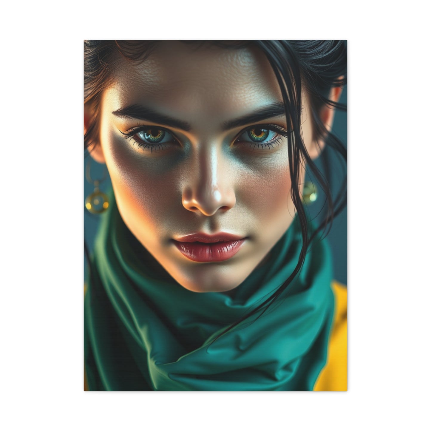 Vision Blue & Green Art Art Wall Art & Canvas Print