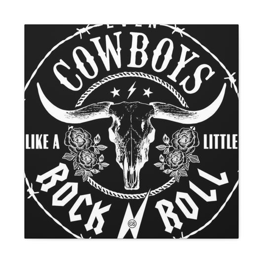 Cowboy Rock N Roll Poster Wall Art & Canvas Prints