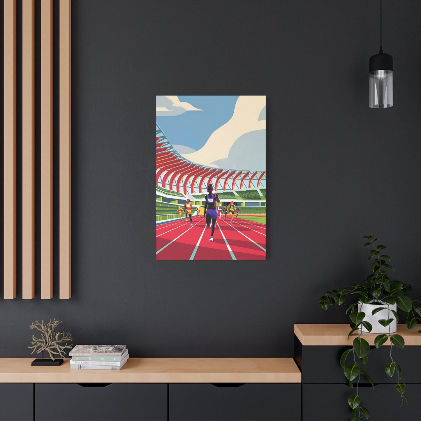 Track Running Poster Wall Art & Canvas Prints