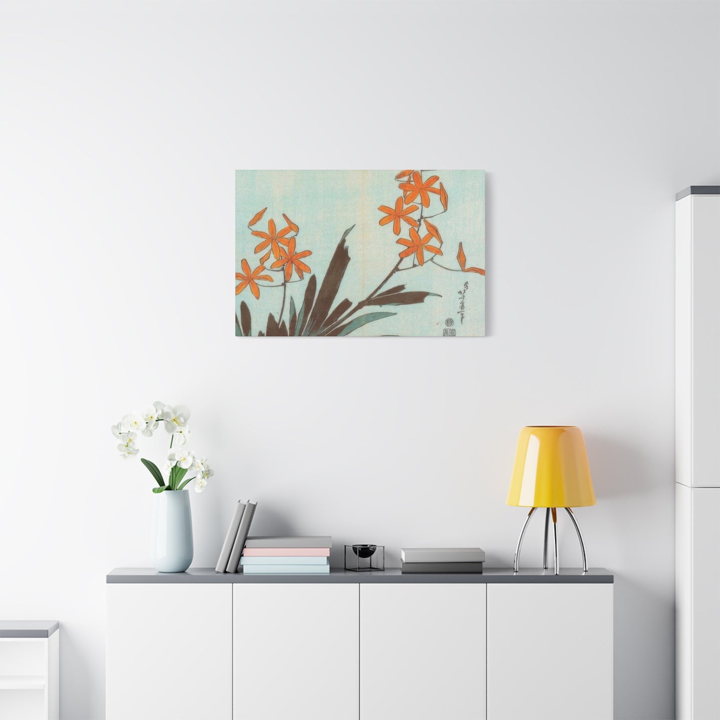 Katsushika Hokusai Orange Orchids Wall Art & Canvas Prints