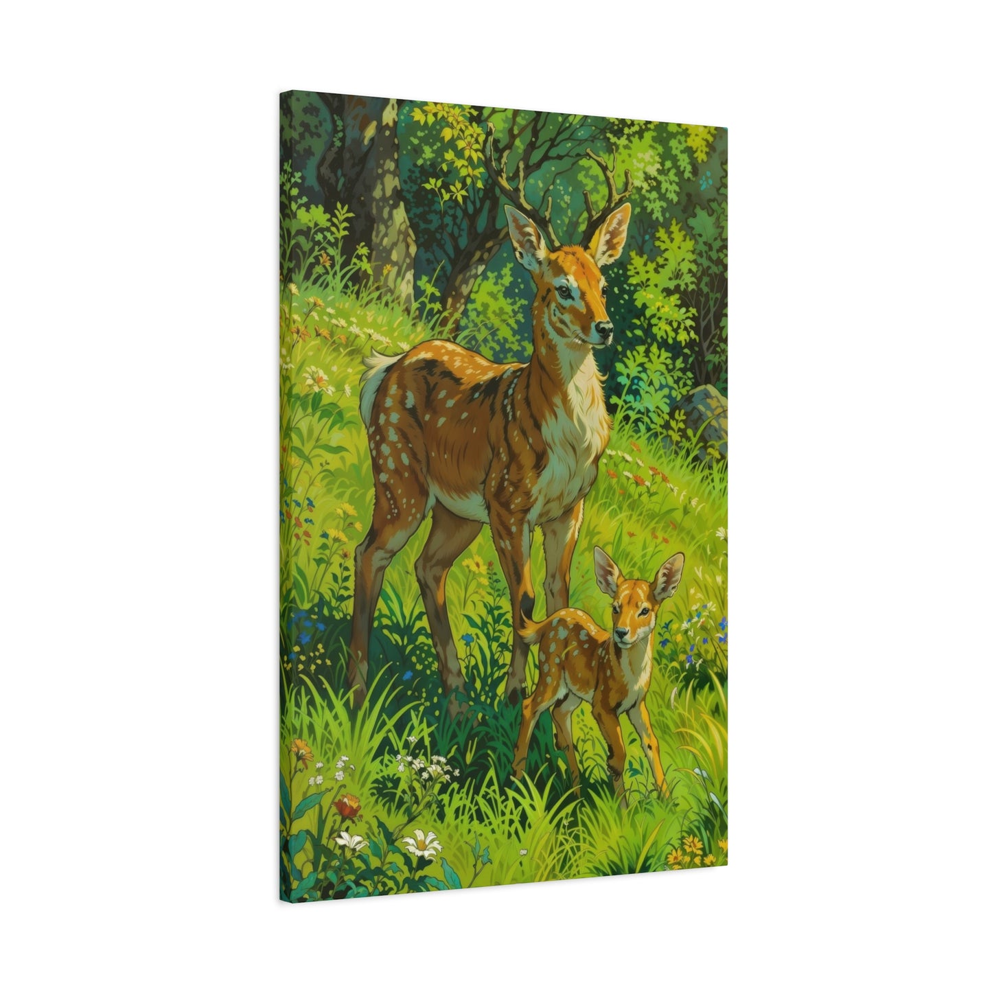 Deer With Baby Wall Art & Canvas Prints