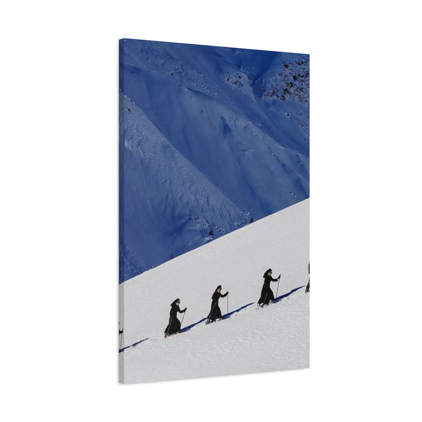 Skiing Group Poster Wall Art & Canvas Prints