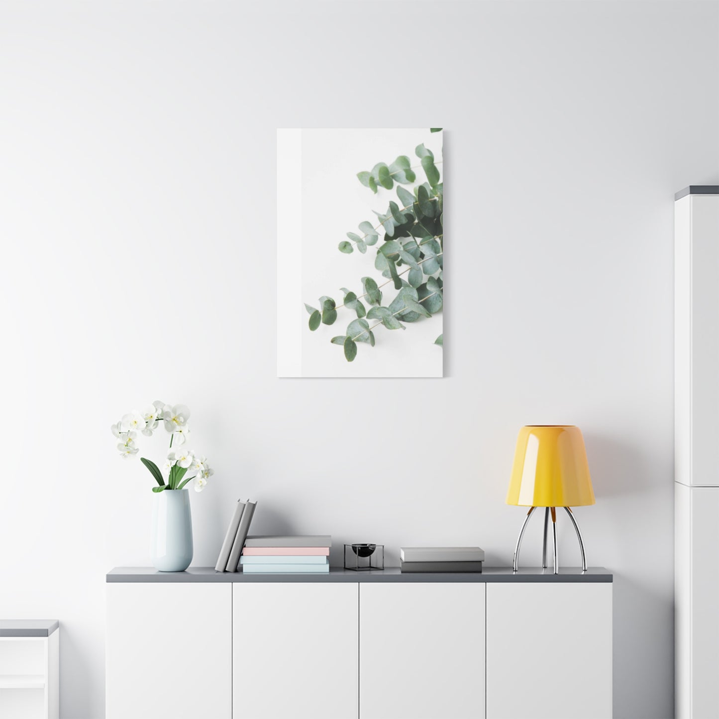Eucalyptus On White BG Wall Art & Canvas Prints