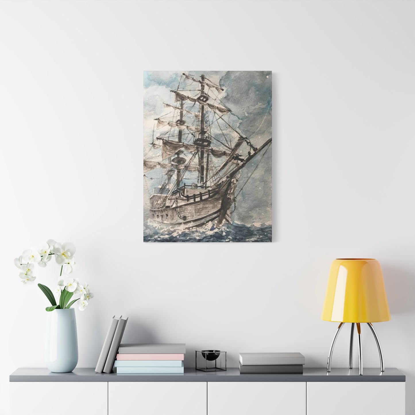 Large Ship Sailing In Ocean Wall Art & Canvas Prints