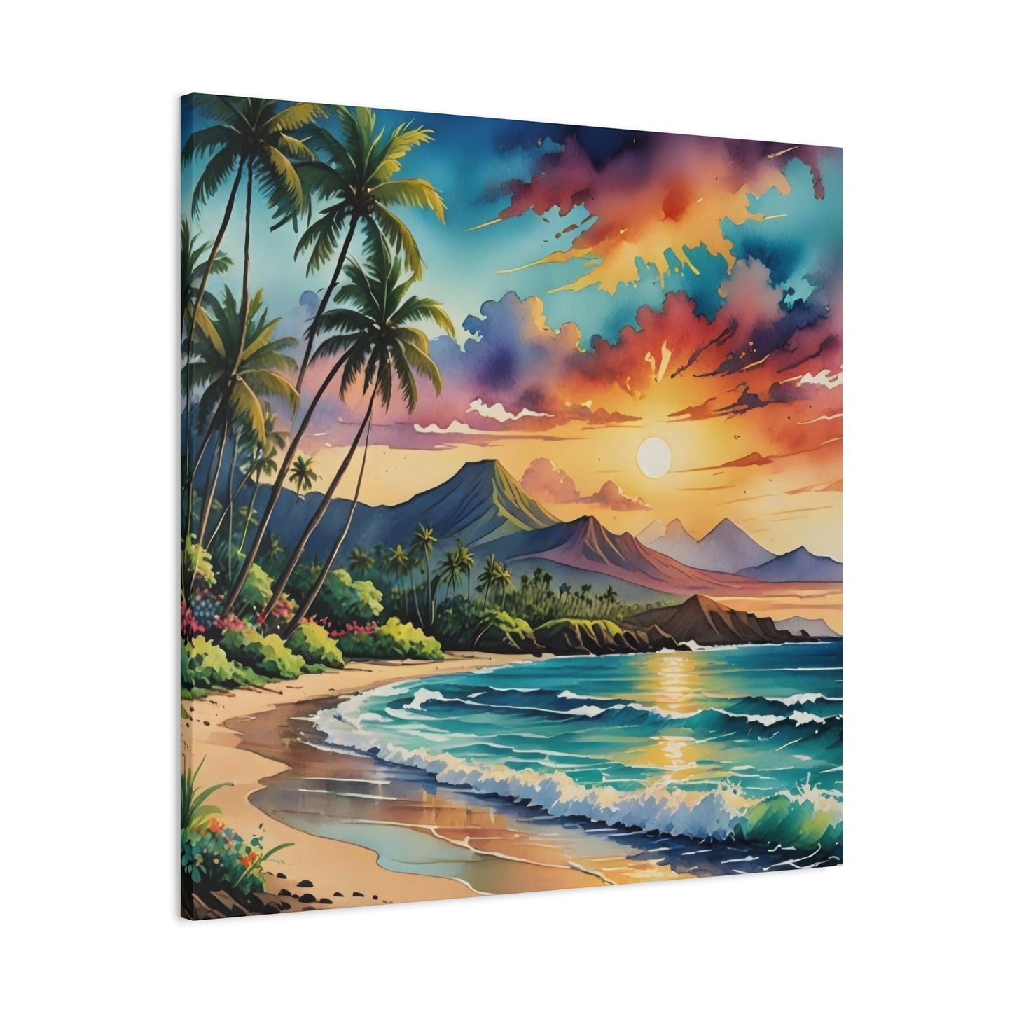 Hawaii Beach Sunset Wall Art & Canvas Prints