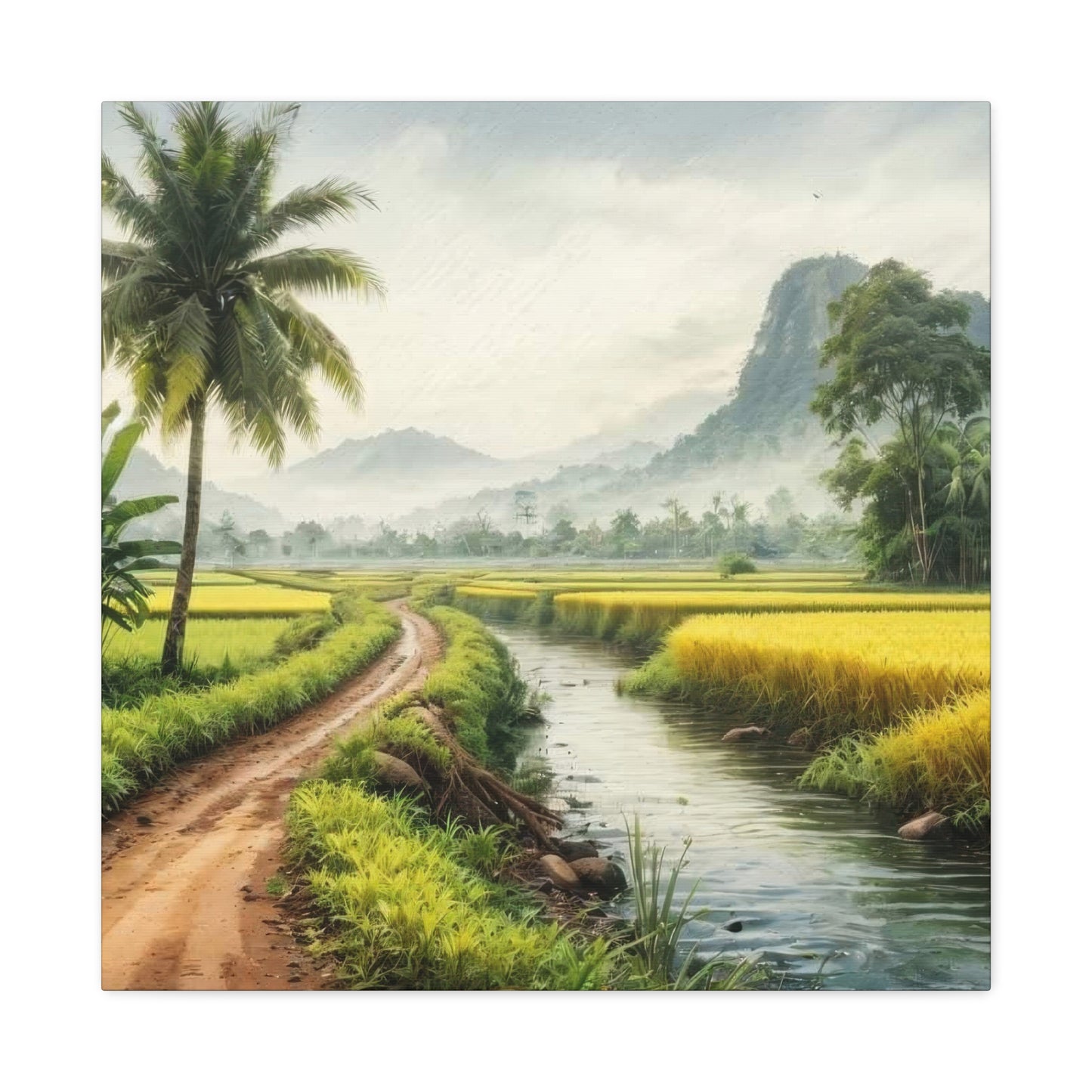Village Pathway Colorful Wall Art & Canvas Prints