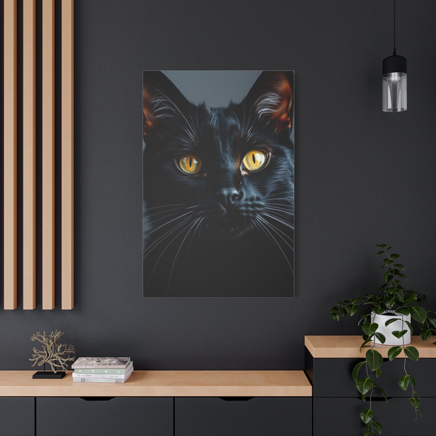 Supreme Black Cat Art Collection Wall Art & Canvas Print