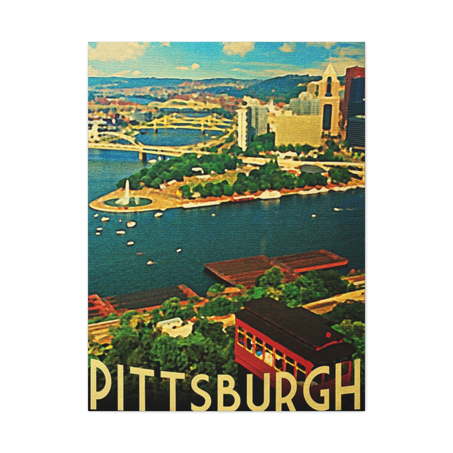 Pittsburgh City View Poster Wall Art & Canvas Prints