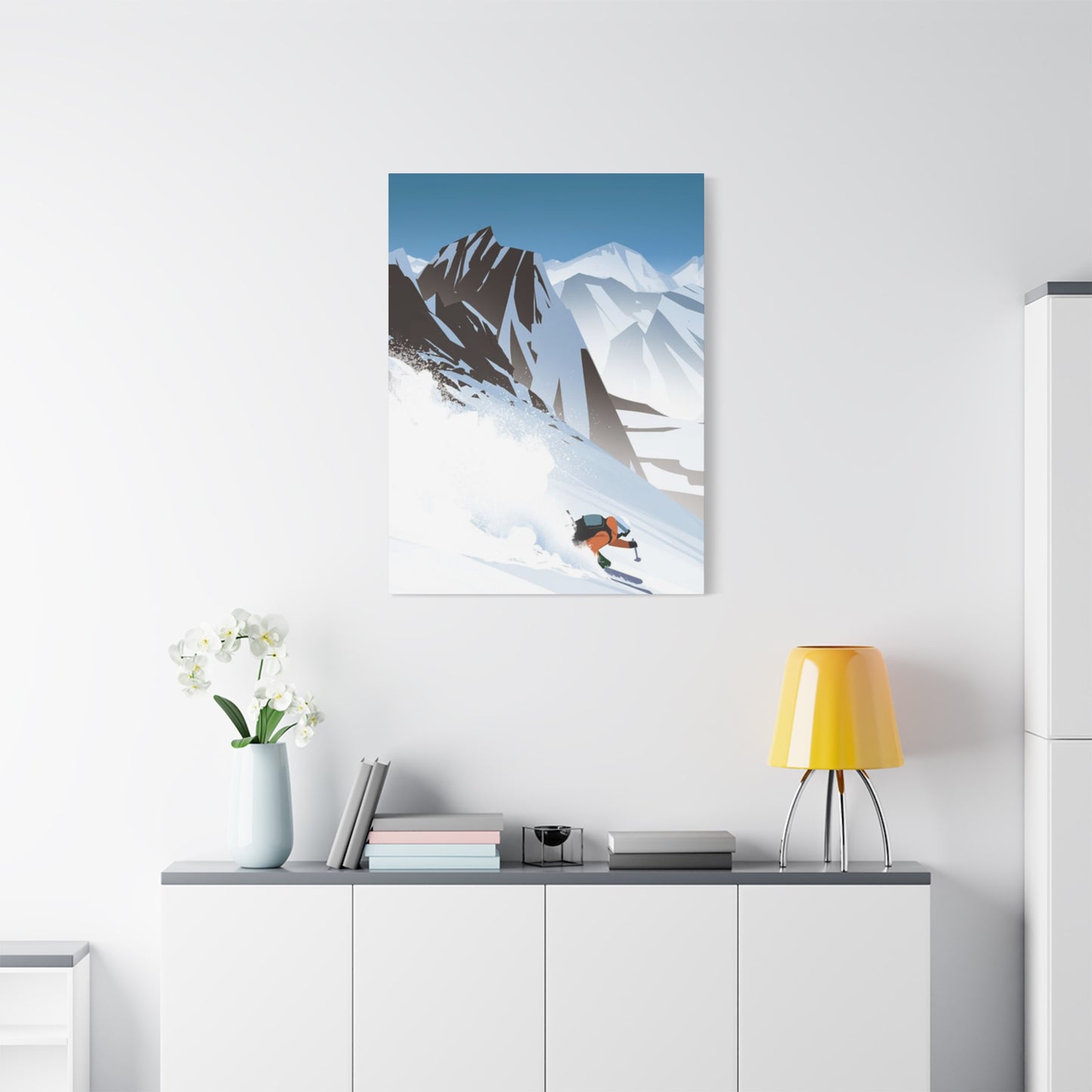Snow Mountain Skiing Wall Art & Canvas Prints