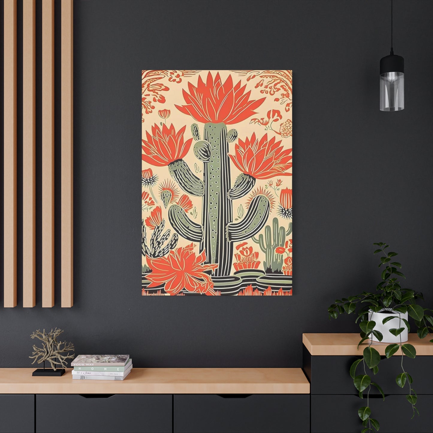 Flower On A Cactus Wall Art & Canvas Prints