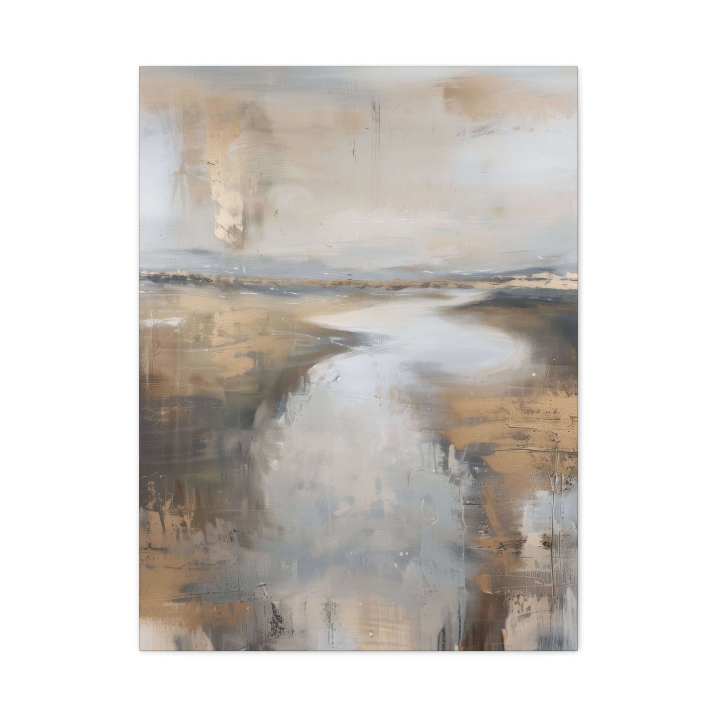 Golden Riverbank Earthy Wall Art & Canvas Prints