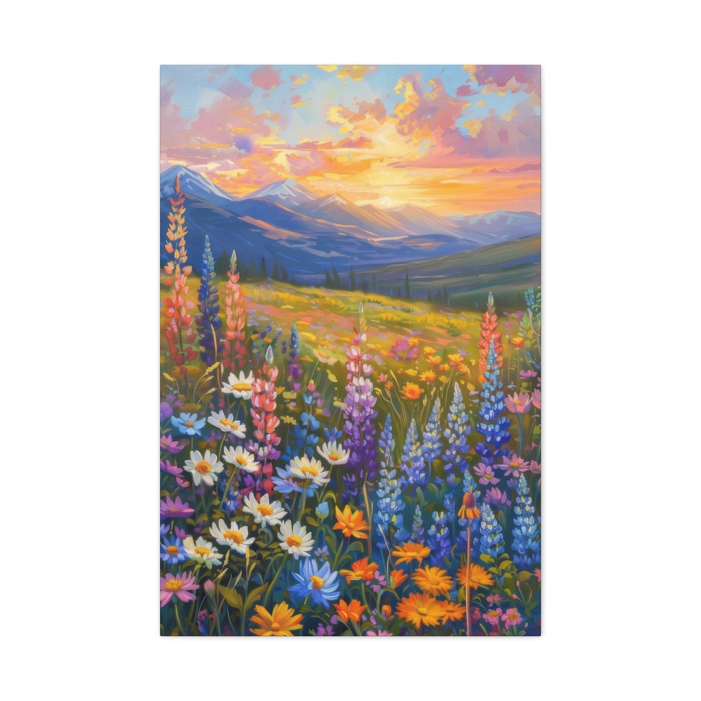 Colorful Flower Sunset Wall Art & Canvas Prints