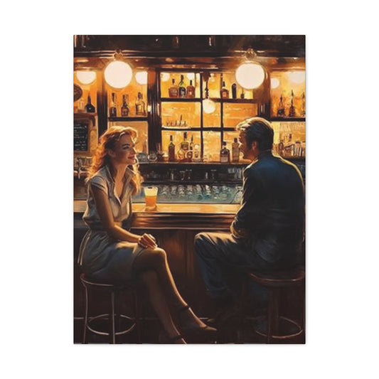 Couple At Bar Wall Art & Canvas Prints
