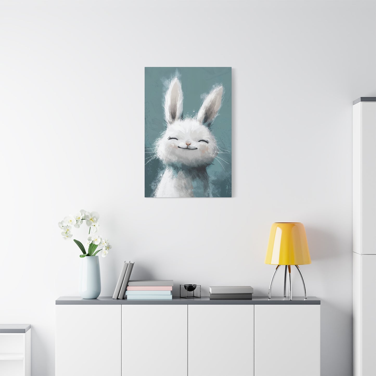 The Small White Bunny Wall Art & Canvas Prints