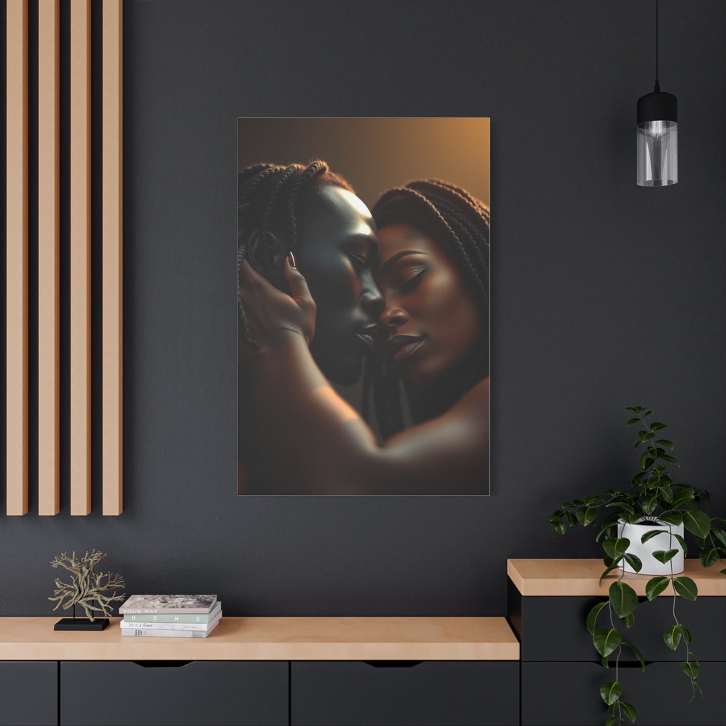 Masterpiece Black Love Art Vision Wall Art & Canvas Print