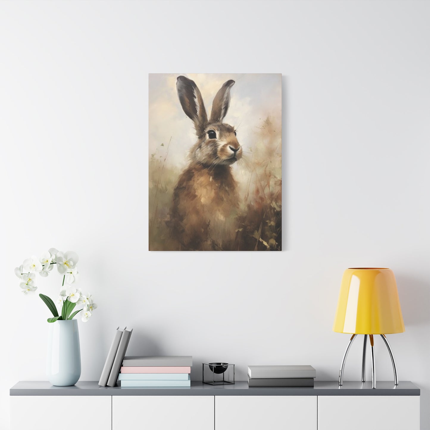 Small Rabbit Painting Wall Art & Canvas Prints