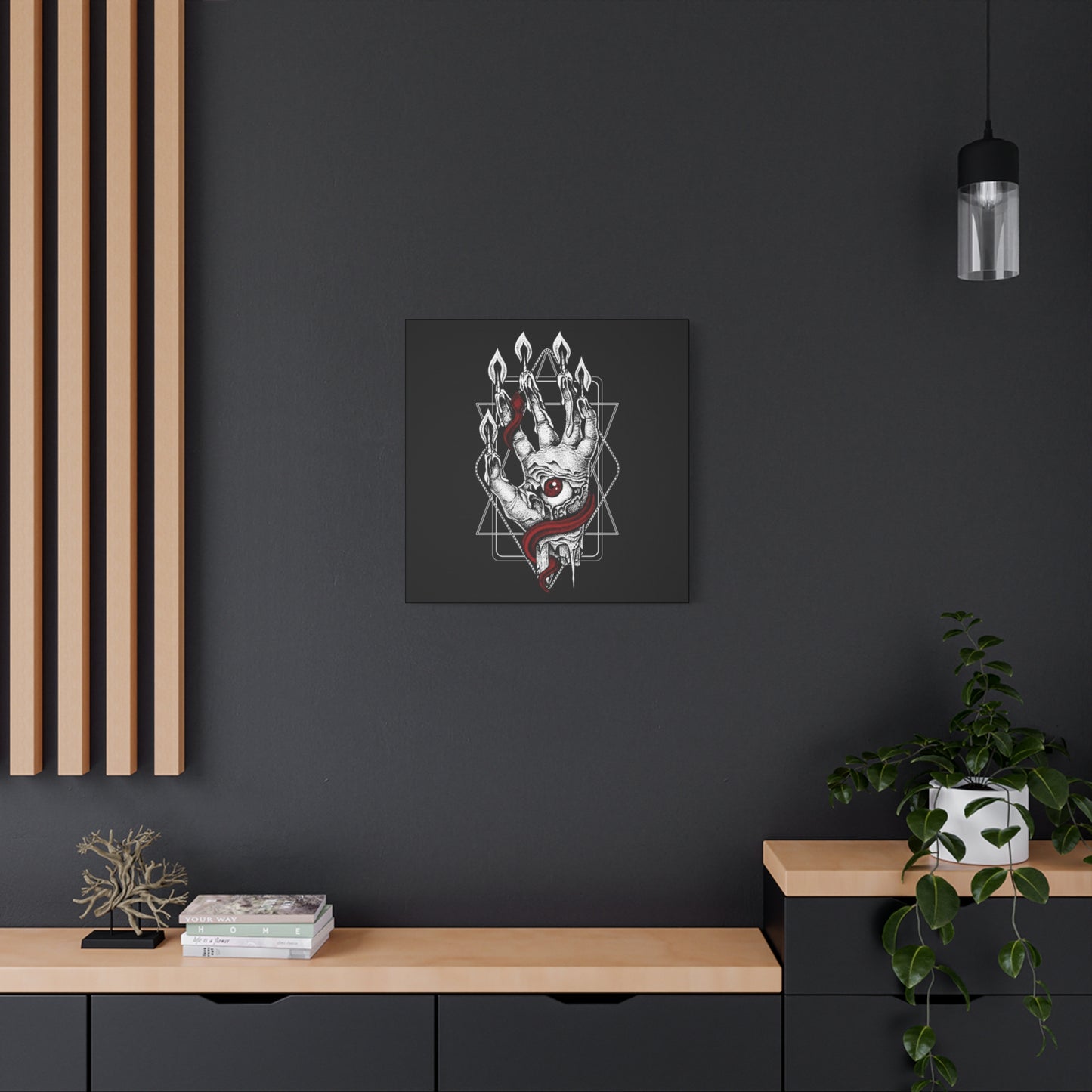 Snake On Scary Hand Wall Art & Canvas Prints
