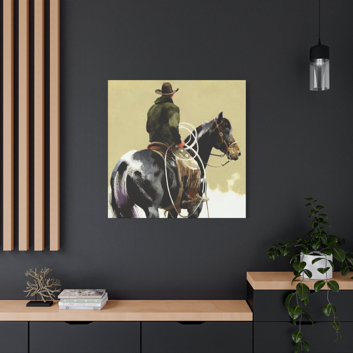 Cowboy Horse Looking Wall Art & Canvas Prints
