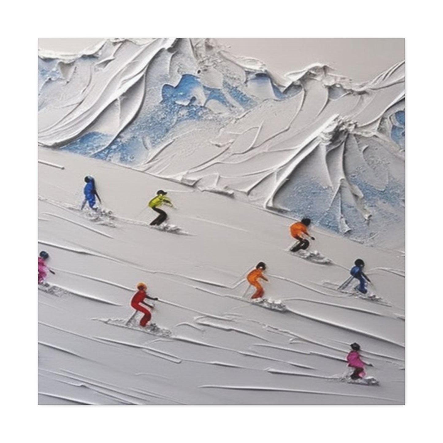 Skiing 3D Art Painting Wall Art & Canvas Prints