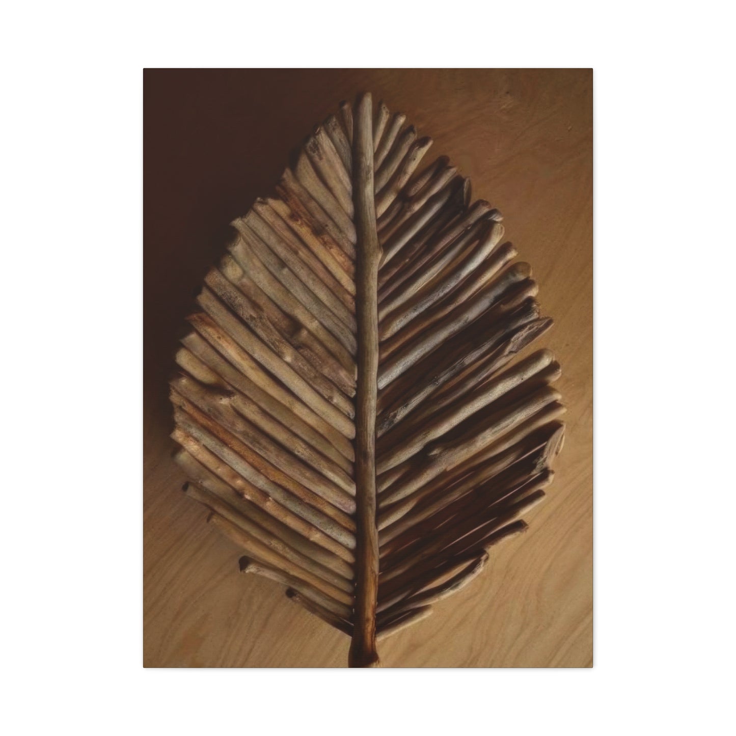 Driftwood Leaf Wall Art & Canvas Prints