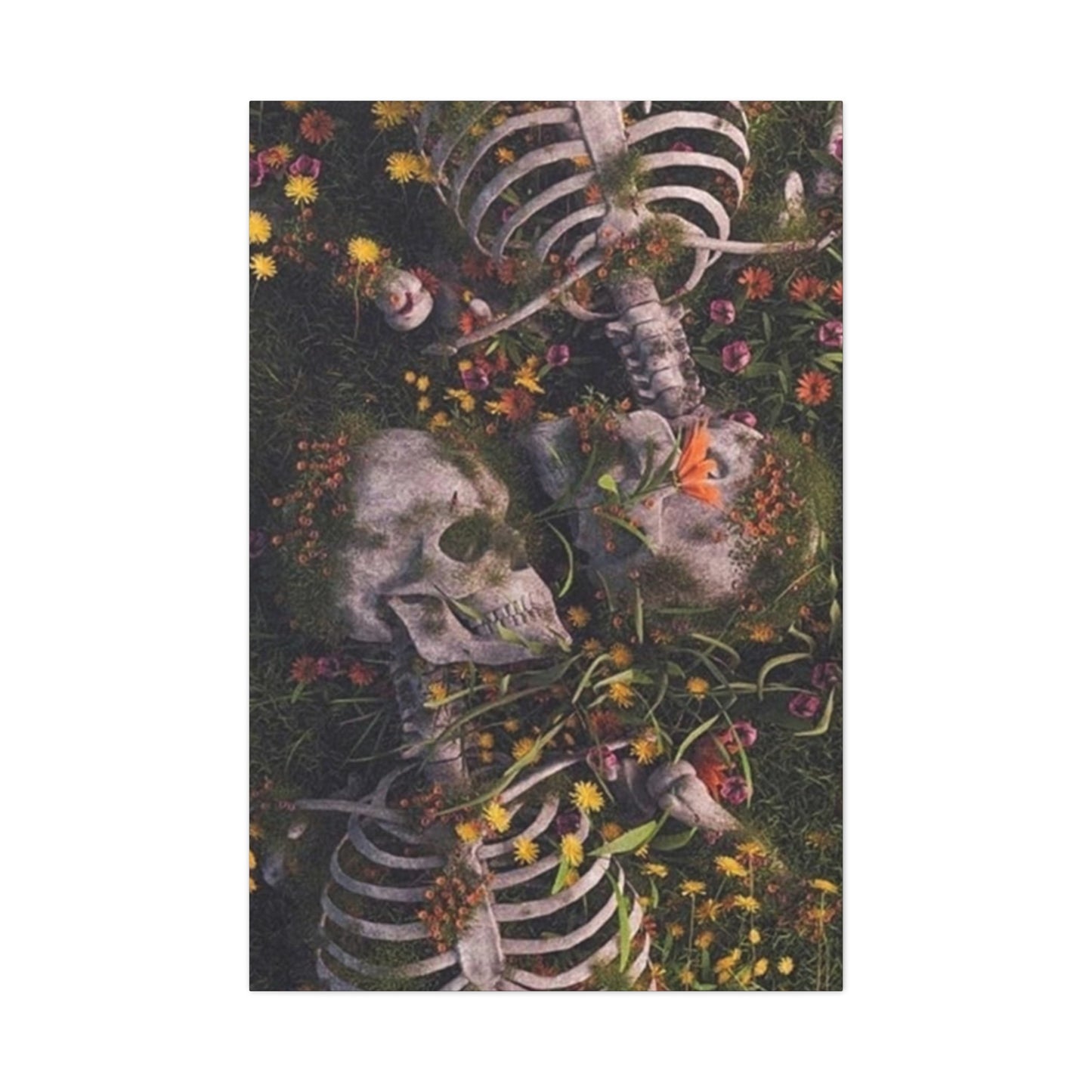 Skeleton Couple Painting Wall Art & Canvas Prints