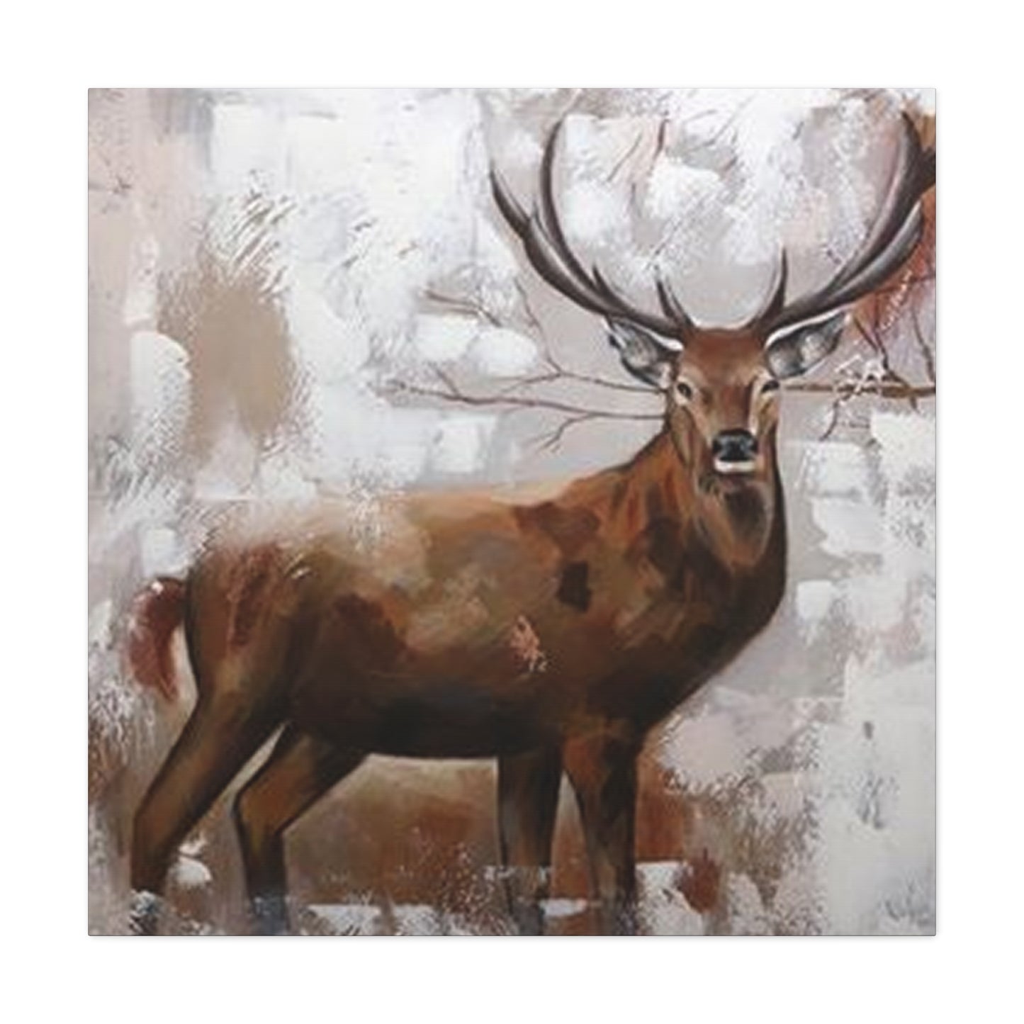 Handmade Reindeer Painting Wall Art & Canvas Prints