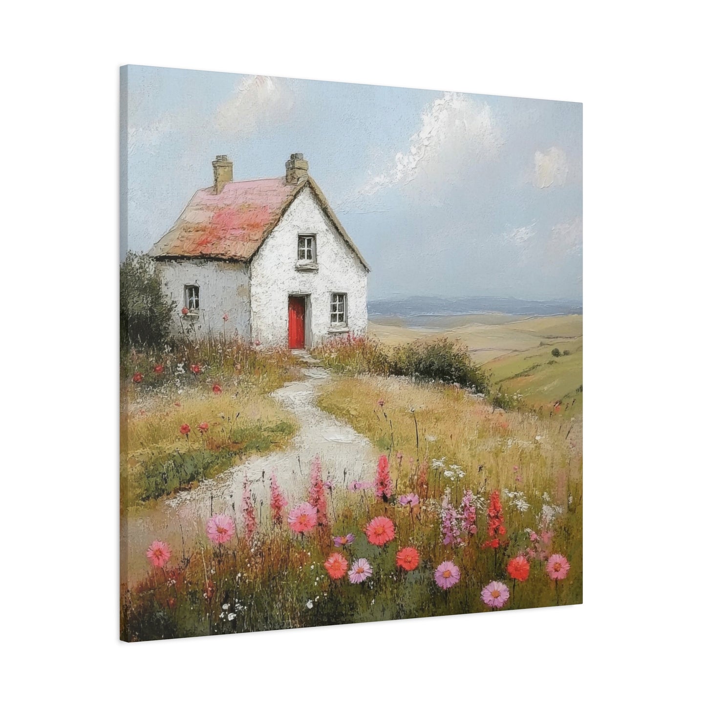 House On Hill Countryside Wall Art & Canvas Prints